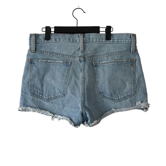 Madewell Relaxed Denim Shorts in Cedarcroft Raw Hem Size 29 - Picture 3 of 7